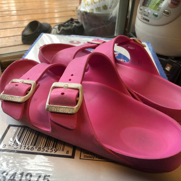 Birkenstock Shoes | Birkenstock Womens Thong Pink Plastic Sandals | Poshmark